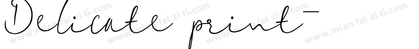 Delicate print字体转换